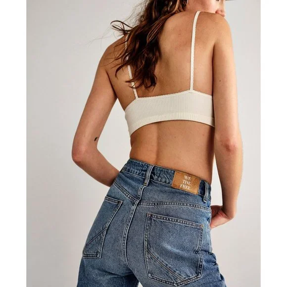 🎉LAST CHANCE🎉 FREE PEOPLE Feels Right Bralette / Ivory - Picture 7 of 8